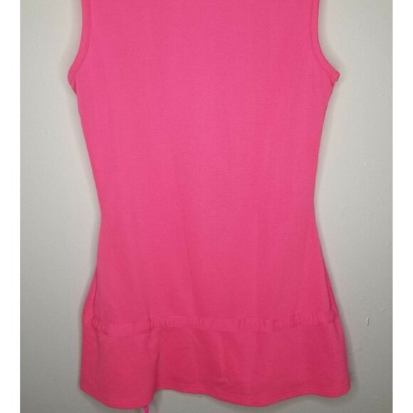 Adidas Collared Pink Sleeveless Workout Tank Peplum Hem Size XS - Picture 11 of 12